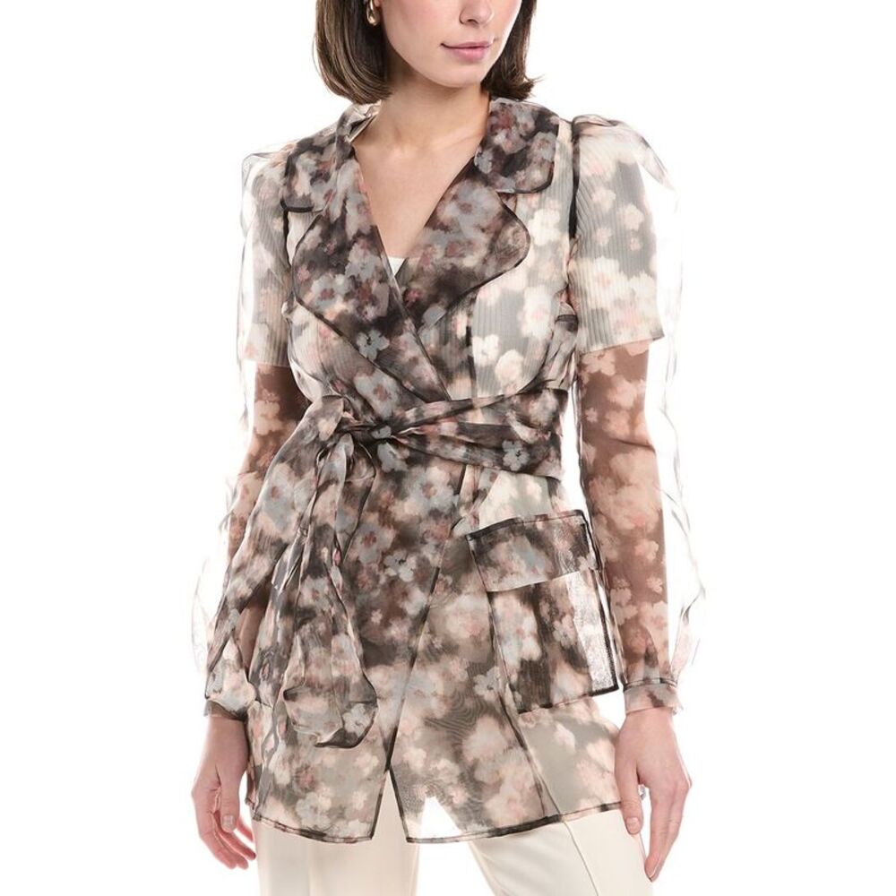 Elisabetta Franchi Womens  Organza Jacket, Beige